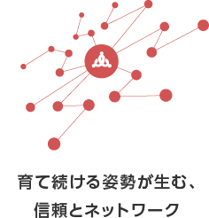 育て続ける姿勢が生む、信頼とネットワーク